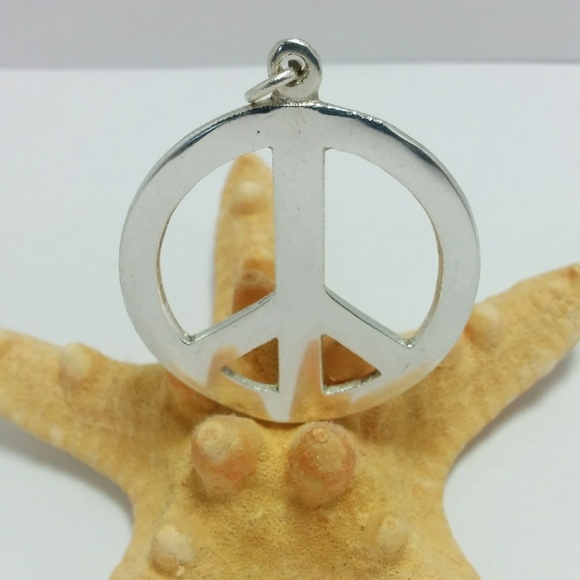 Handmade Peace Sign Pendant - Picture 1 of 3
